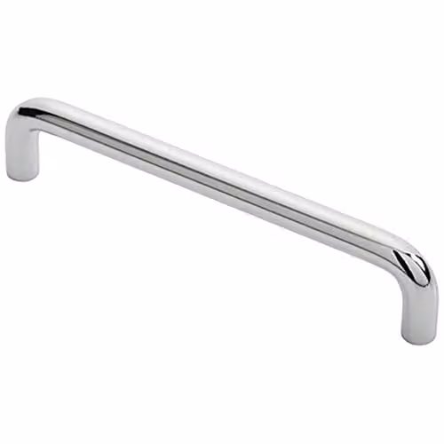 Loops Round D-Bar Cabinet Pull Handle in Chrome, 138 x 10 mm with 128 mm Fixing Centres