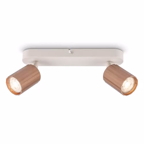 Briloner Modern Metal 2 Way Adjustable Ceiling Spotlight in Brown, GU10, Diameter: 28 cm
