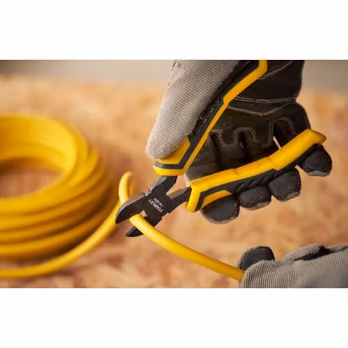 Stanley ControlGrip Side Cutter Diagonal Cutting Pliers in Yellow and Black, 150mm – 2