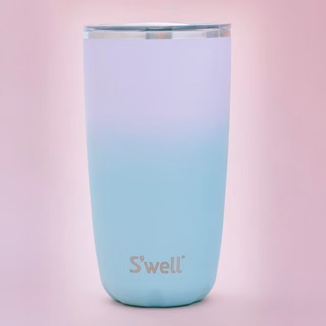S'well Pastel Candy Stainless Steel Tumbler with Lid, 530ml, Assorted Green, Purple and Multicolour