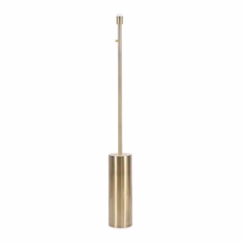 ValueLights Antique Brass Single Stem Rotary Dimmer Switch Floor Lamp Base in Gold/Brass, H 132 cm x W 15 cm x D 15 cm – 1