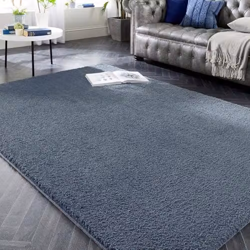 My Lux Smoke Blue Rectangular Rug, Stain-Resistant, Washable and Non-Slip, W: 160 cm, D: 230 cm – 2