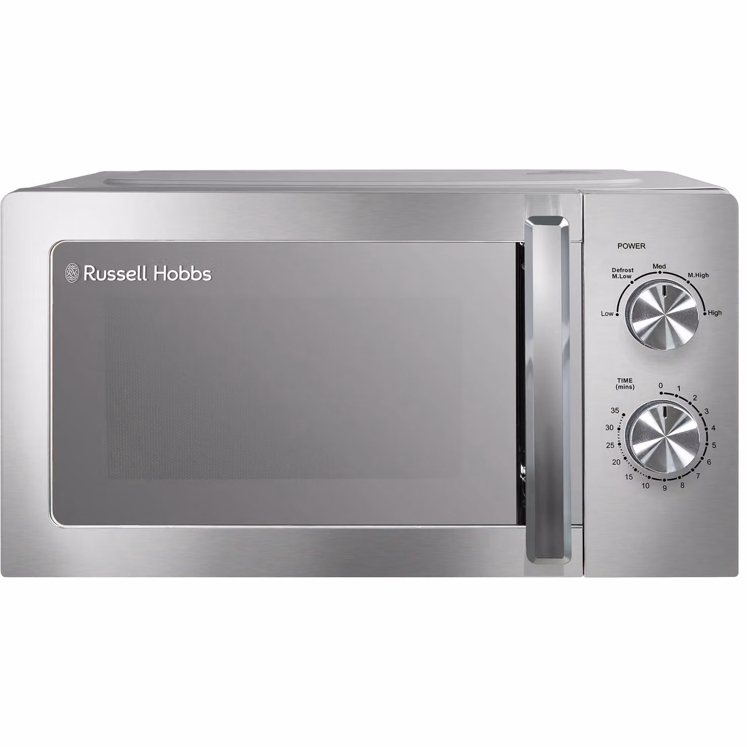 Russell Hobbs Manual Solo Microwave in Silver with Stainless Steel Interior and 20L Capacity – 5