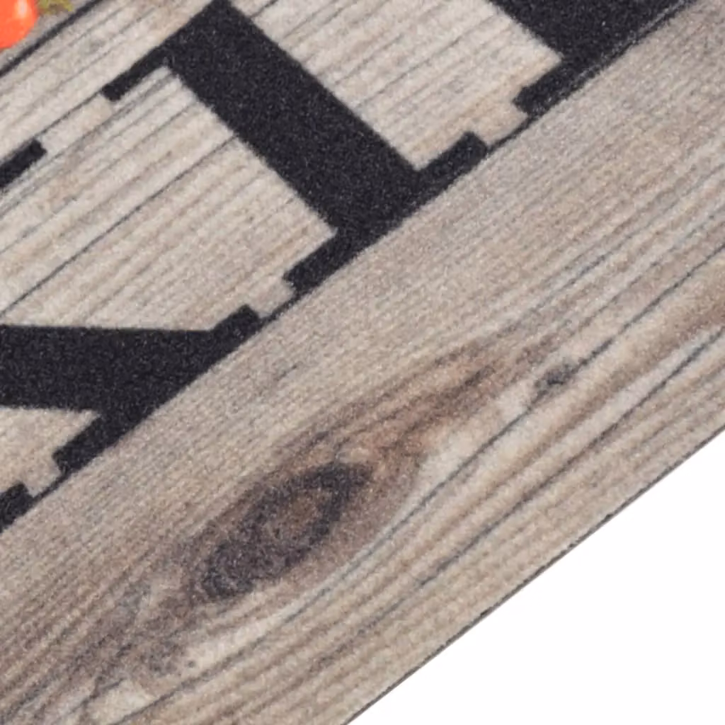 Berkfield Home Washable Grey Kitchen Rug with Non-Slip Velvet Texture, W: 60 cm, L: 180 cm – 2