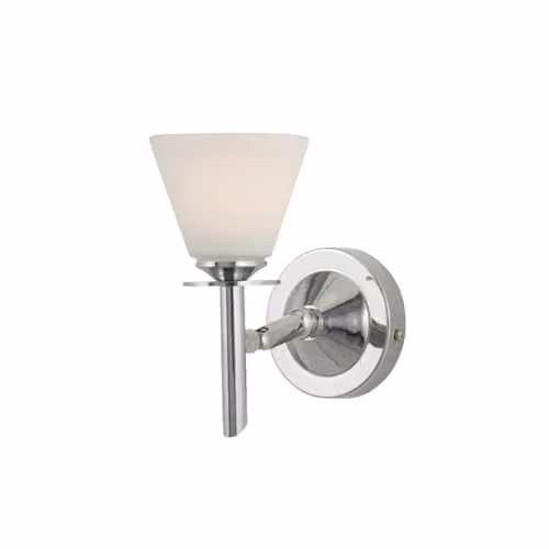 Netlighting Kristina Wall Lamp G9 in Polished Chrome and White Glass
