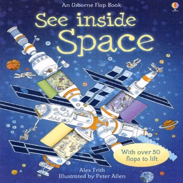 See Inside Space Board Book by Katie Daynes, Multicolour