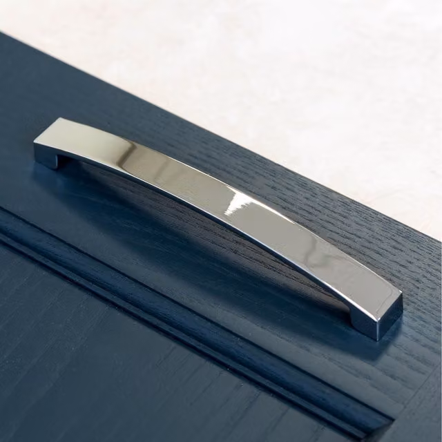 Handle & Home Polished Chrome Bar Cabinet Handle in Silver