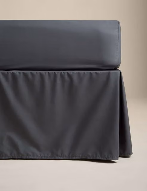M&S Pure Egyptian Cotton Valance Sheet in Charcoal Grey
