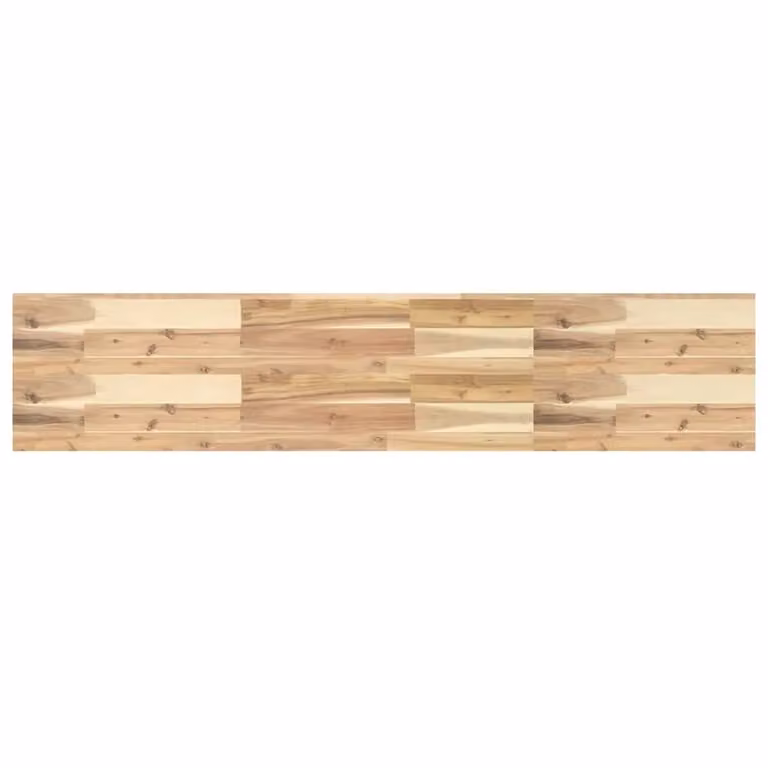Berkfield Home Floating Shelf in Brown Untreated Solid Acacia Wood, W/D/H: 140 x 30 x 4 cm