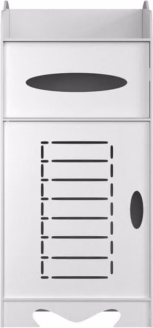 EONLION White Freestanding Bathroom Cabinet W/D/H: 60 x 25.5 x 25.5 cm