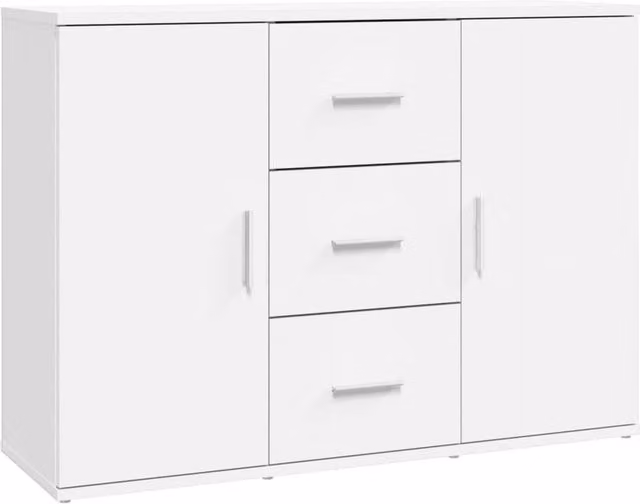 Berkfield Home White Minimalist Sideboard, W/D/H: 91 x 29.5 x 65 cm