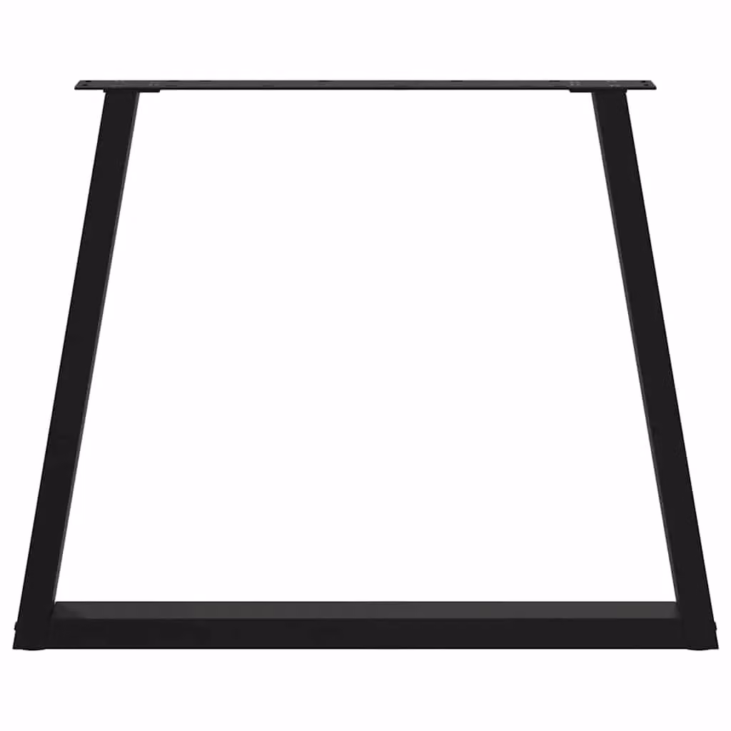 Berkfield Home V-Shape Dining Table Legs, 3 Piece Set, Black Steel, H: 72-73.3 cm, W: 70 cm – 4