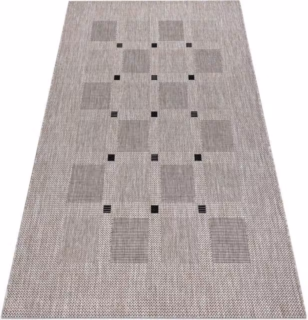 RugsX Floorlux Geometric Grey Modern Rectangular Rug, W: 240 cm, D: 330 cm – 1