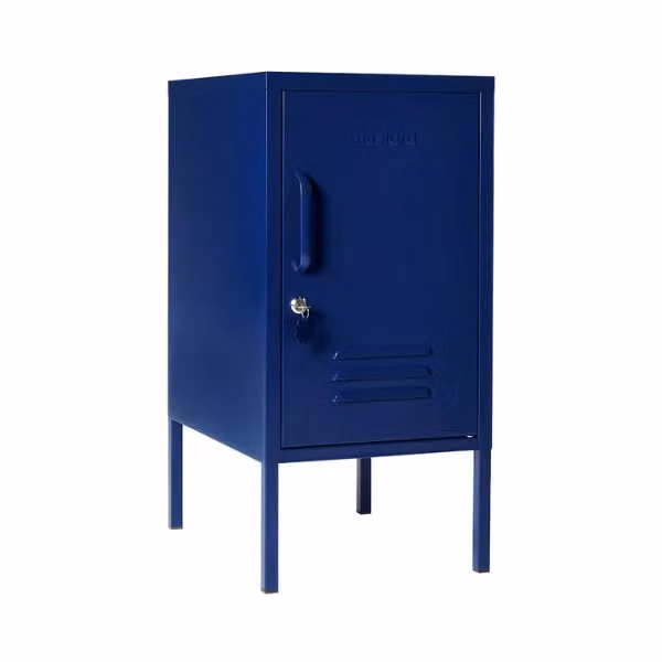 Mustard Made The Shorty Freestanding Metal Cabinet in Navy Blue, W/D/H: 46 x 35 x 72 cm – 5