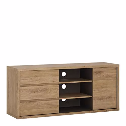 Furniture To Go Shetland 1 Door 3 Drawer TV Cabinet in Oak