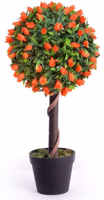 Best Artificial Orange Tulip Ball Tree, Height: 60 cm
