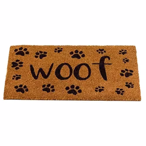 Marco Paul Woof Non Slip Coir Door Mat, Brown and Multicolour, W: 75.0 cm, D: 45.0 cm – 2