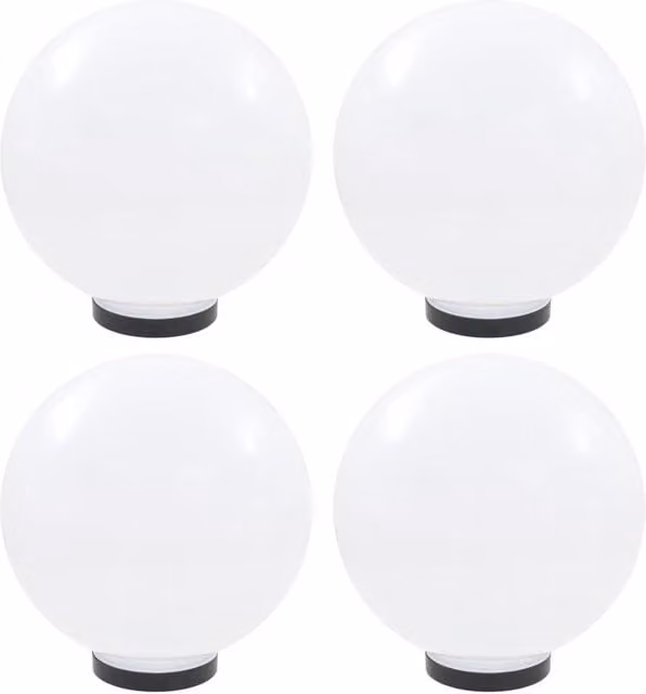 Berkfield Home LED Spherical Bowl Lamps, 4 Pack, White, Diameter: 30 cm – 1