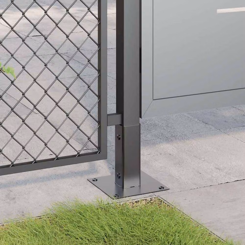 Berkfield Home Square Post Bases, 12 Pack, Anthracite, Powder-coated Steel, 46 x 46 mm – 2