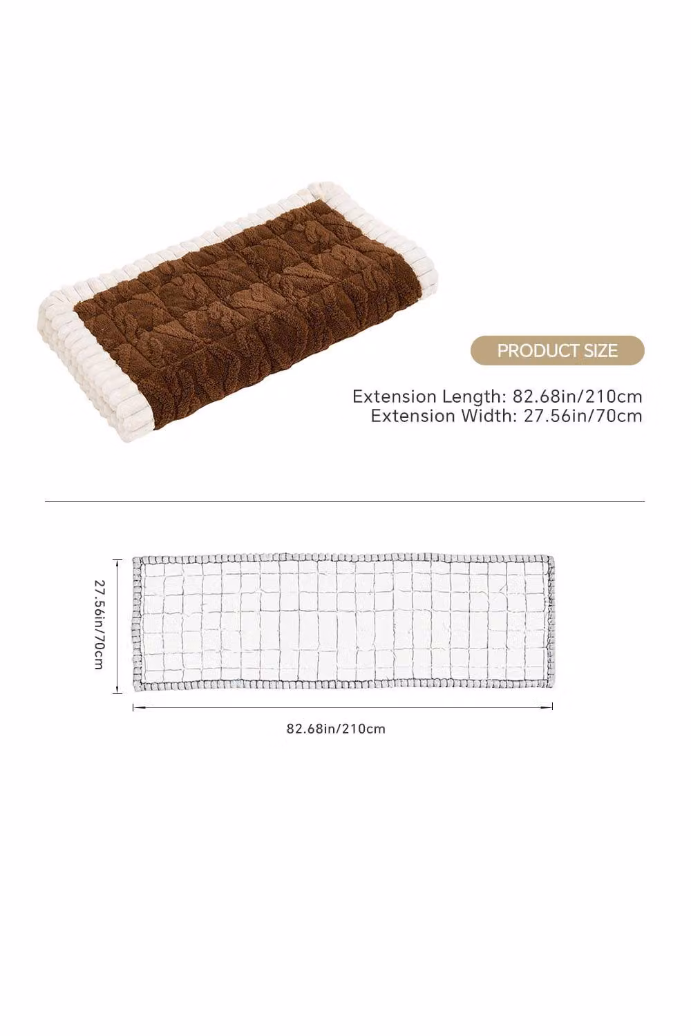 Garden Sanctuary Non-slip Fleece Sofa Protector in Brown – 4