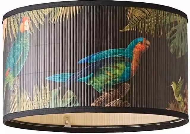 FORGEVIO Multicolour Fabric Cylinder Lampshade Easy Fit Ceiling Lamp – 1