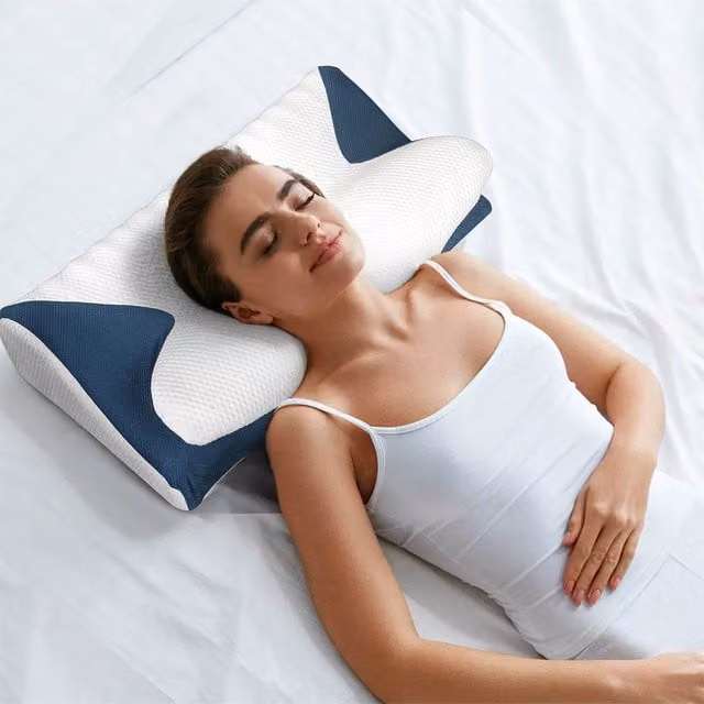 Lavio Cervical Contour Memory Foam Pillow for Neck and Shoulder Pain Relief, Firm Support for Side, Back and Stomach Sleepers, with Removable Washable Cover – 8