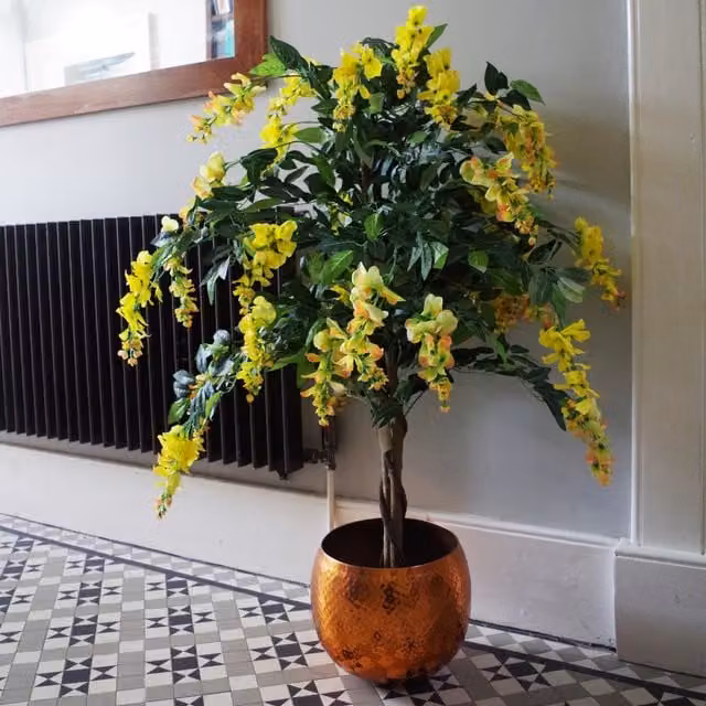 Leaf 120cm Artificial Yellow Flowering Wisteria Tree – 1