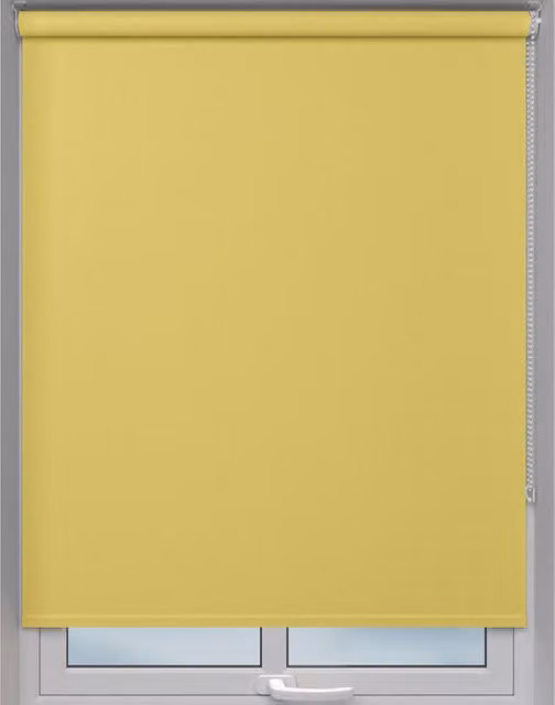 Terrys Viera Made to Measure Semi-Transparent Roller Blind in Plain Yellow