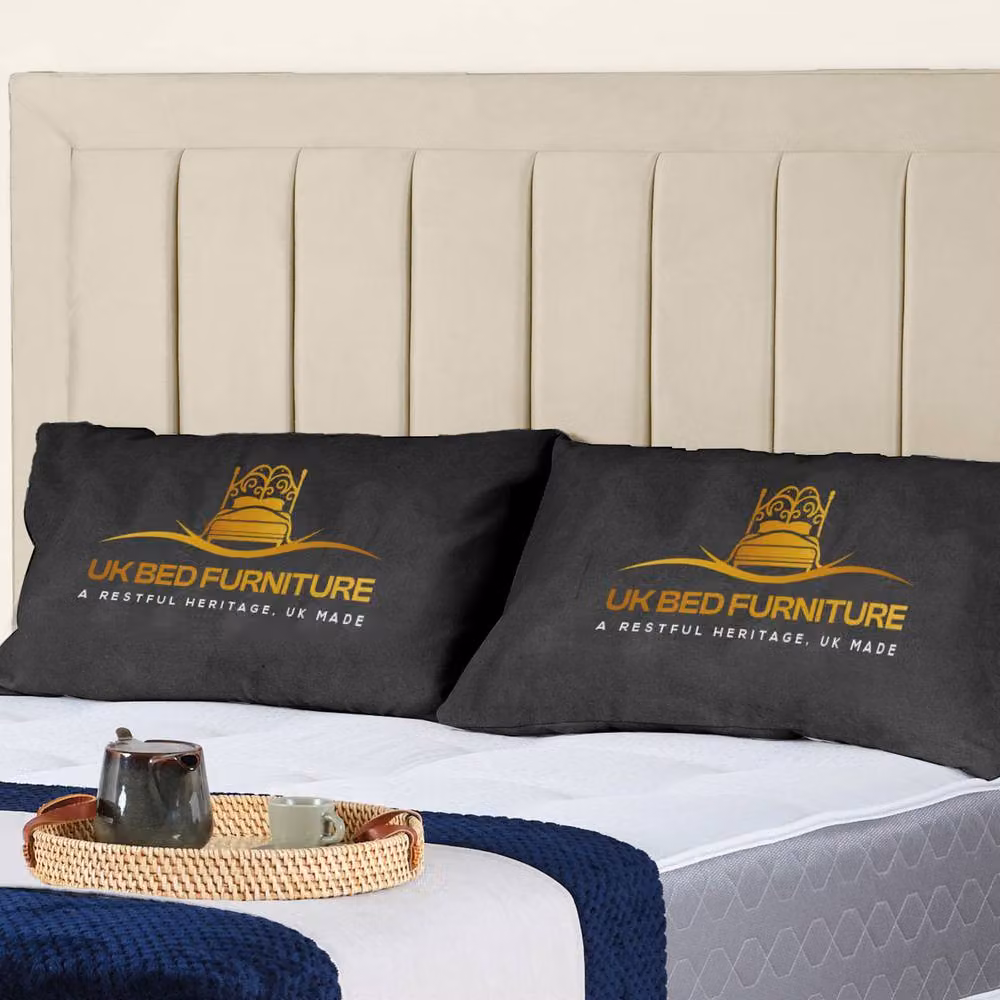 UK Bed Furniture Siarra Ottoman Gas Lift Upholstered Velvet Bed in Beige, Size: Super King (200 x 200 cm) – 2