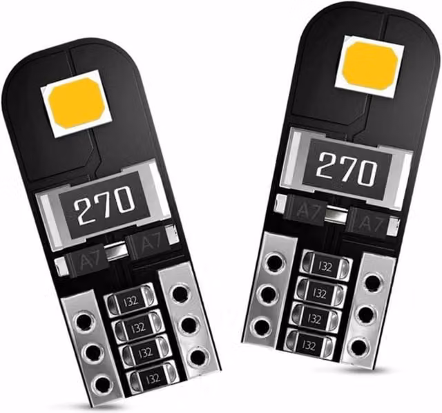KDMD 2x Canbus Error Free 5W LED Side Mirror Door License Yellow Light Bulbs in Black – 1