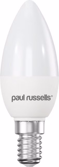 Paul Russells 3W LED Candle Bulb, E14, Cool White