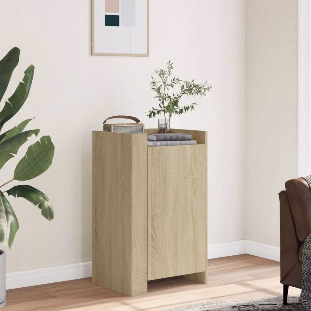 Berkfield Home Sonoma Oak Sideboard in Beige, W/D/H: 45 x 35 x 75 cm – 2