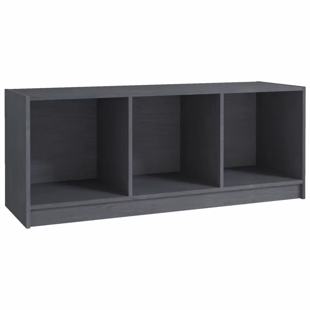 Berkfield Home Grey Solid Pinewood TV Cabinet W/D/H: 104 x 33 x 41 cm – 2