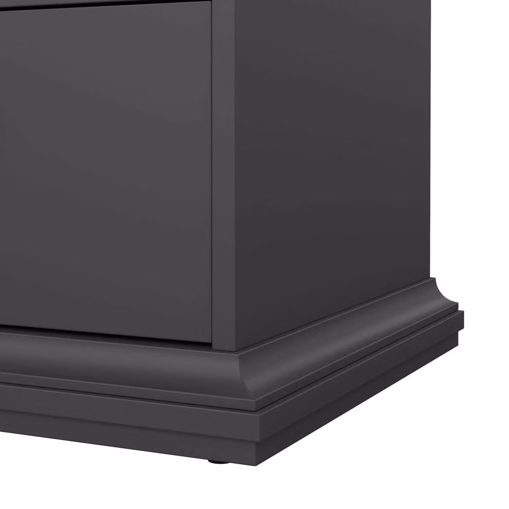 Wyld Haus Osaka Farmhouse 6 Drawer Chest in Dark Grey Wood, H 139.4 x W 48.5 x D 68.8 cm – 5