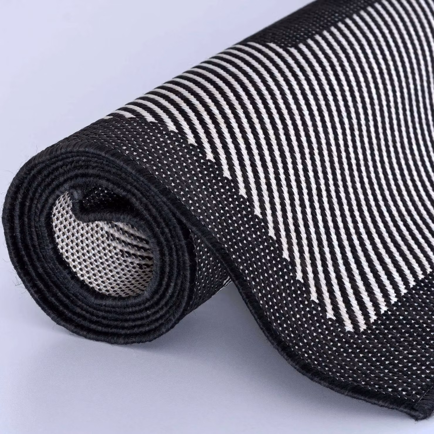 THE RUGS Black Bordered Indoor and Outdoor Rectangular Rug, W/D: 80 x 150 cm – 5