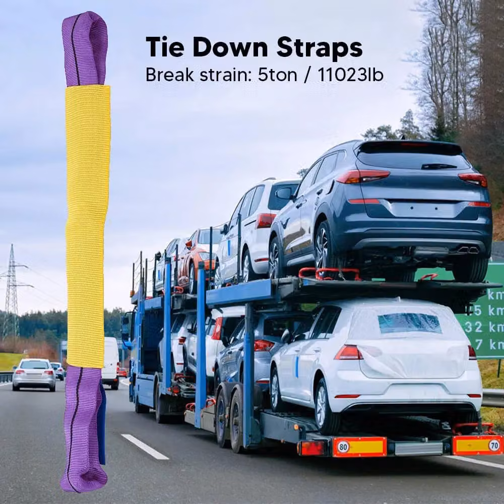 VOGREX 4-Pack Green Ratchet Wheel Straps for Cars, Vans and Trailers – 2