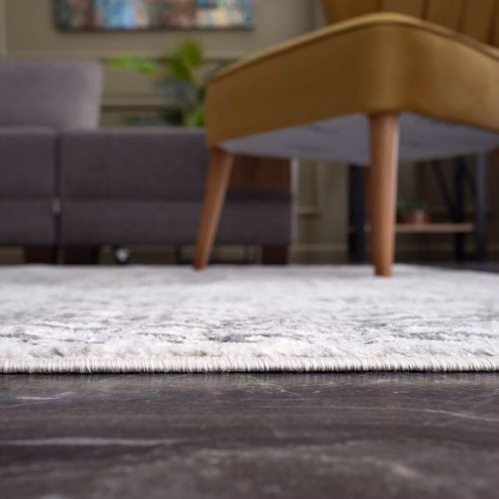 THE RUGS Montana Vintage Grey and Cream Living Room Area Rug, W: 240 cm, D: 340 cm – 2