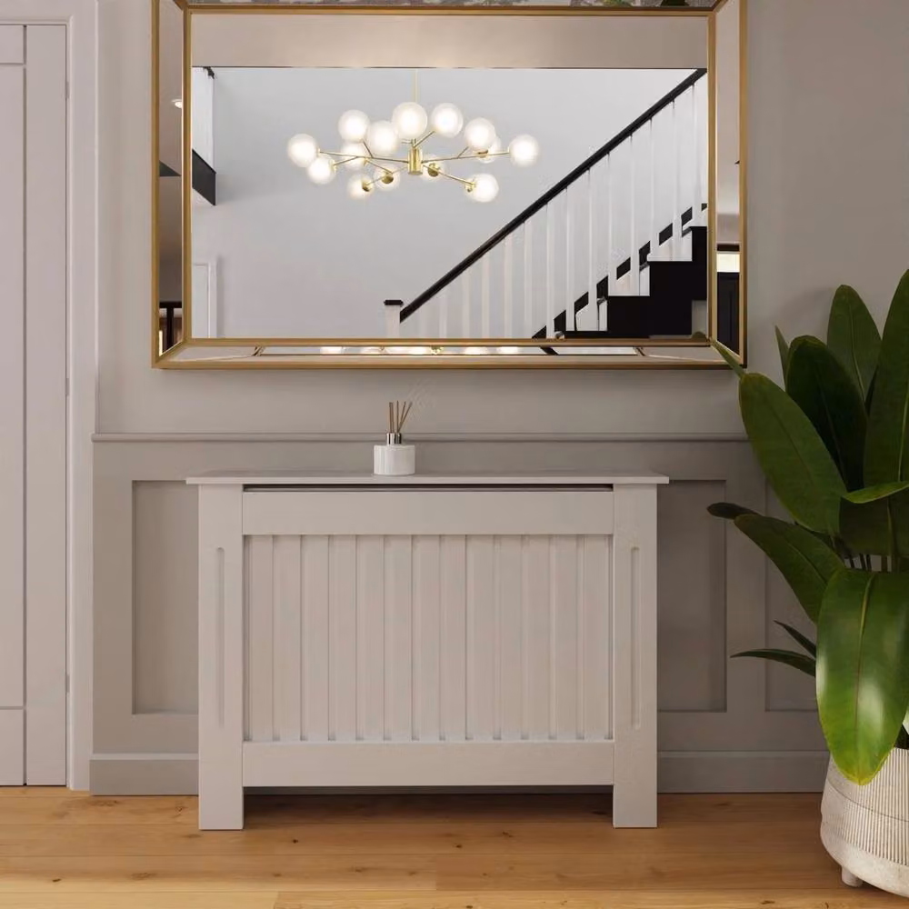 Havendro Vertical Slat Medium MDF Radiator Cover in Matt White – 2