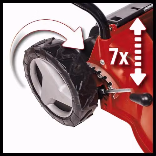Einhell Self-Propelled Petrol Lawn Mower in Red and Black with 40 cm Cutting Width and Collection Bag – 5