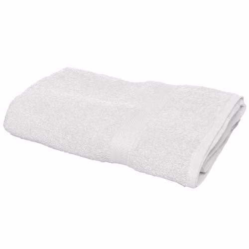 Towel City Luxury Range Cotton Terry Bath Sheet with Herringbone Border, White, W: 100 cm, L: 150 cm, 550 GSM