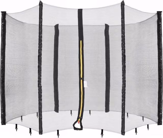 AREBOS UV Resistant Trampoline Safety Net with 6 Poles, Black, Diameter: 366 cm