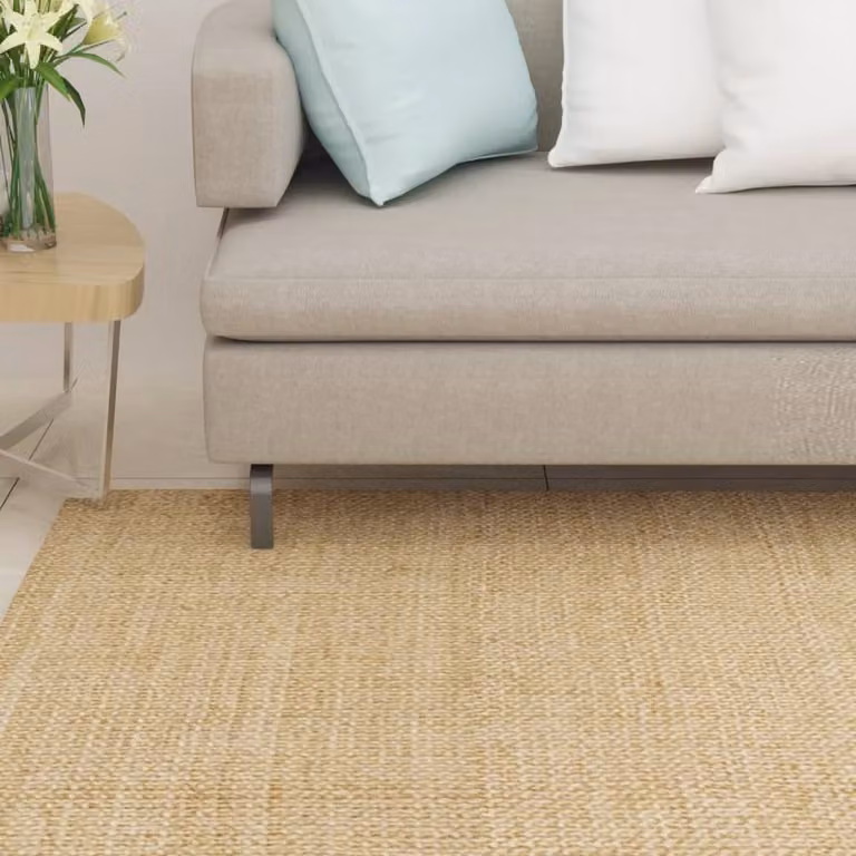 Berkfield Home Natural Sisal Rug in Sand and Beige, W: 100 cm, D: 200 cm