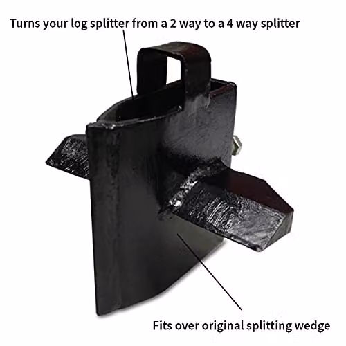 The Handy TH66525 4-Way Log Splitting Wedge in Black for THLS Vertical Log Splitters – 2