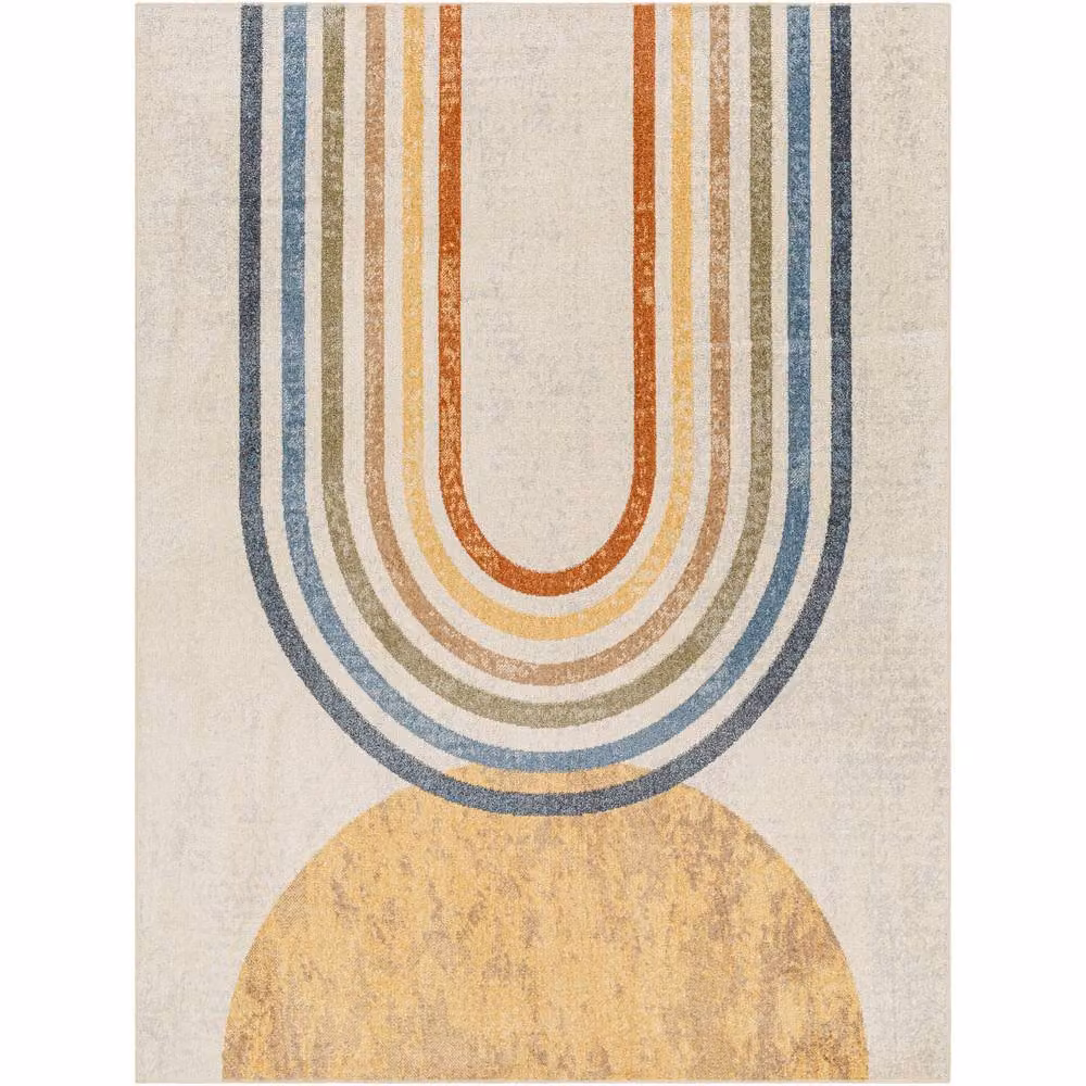 Livabliss Lilian Washable Modern Abstract Rug in Multicoloured Grey and Beige, W/D/H: 120 x 170 cm – 2