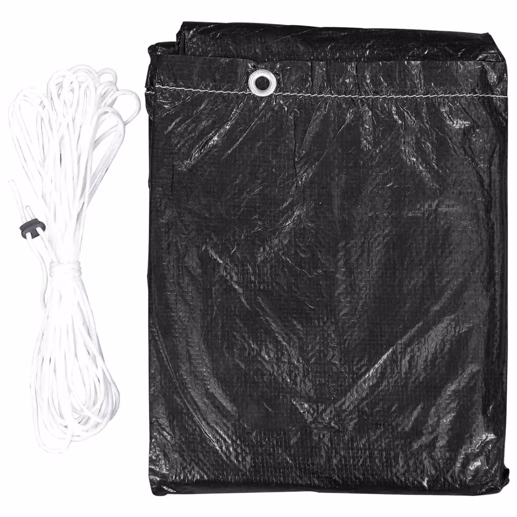 Berkfield Home Water Repellent Bench Garden Furniture Covers, 2 Pack, Black, W/D/H: 325 x 205 x 70 cm – 3