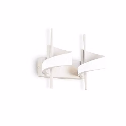Netlighting Mantra Tsunami 2 Light Spiral LED Wall Lamp, 24W, 3000K, 1800lm, White – 1