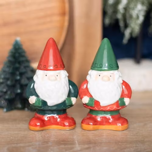 KDMD Multicolour Ceramic Gnome Salt and Pepper Shakers – 2