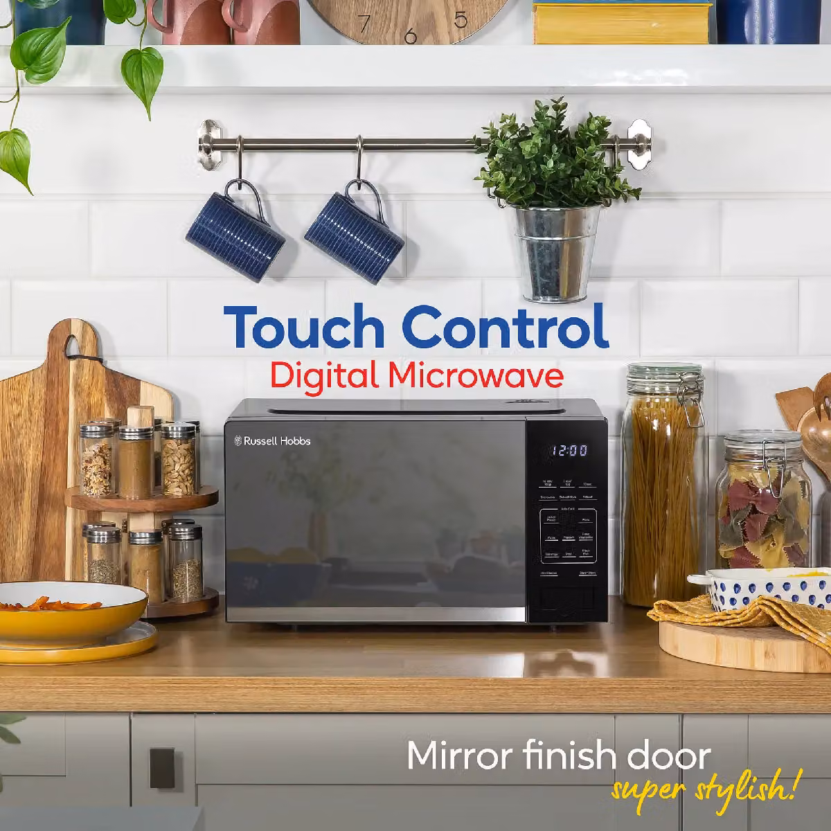 Russell Hobbs RHMT2005 Digital Solo Microwave, 20 Litre, 800W, Black – 3