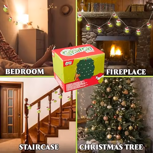 United Essentials Green LED String Lights for Christmas and Party Decor, 1.7 m – 5
