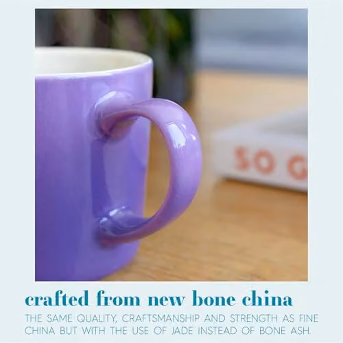Argon Tableware Purple Ombre Coffee Mugs, Set of 2, 330ml New Bone China – 2